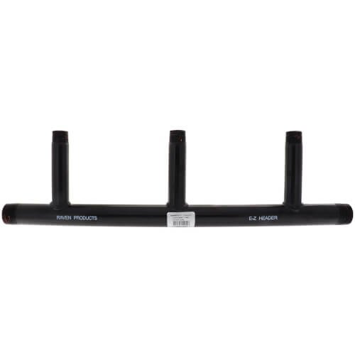 Main product image of 1" Black Steel Boiler Header with 3/4" Outlets (3 Branches)