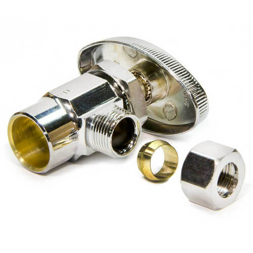 R19C Brasscraft R19C 1/2" Nom. Sweat x 3/8" O.D. Compr. Angle