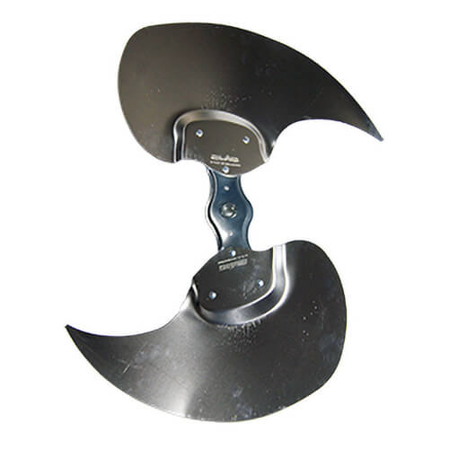 Main product image of 24" Galvanized Steel 2 Blade Fixed Hub Fan Blade, CW (27° Pitch)