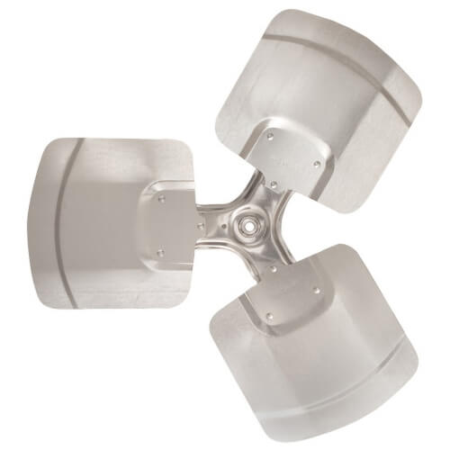 14" Aluminum 3 Blade Fixed Hub Fan Blade, CW (32° Pitch)