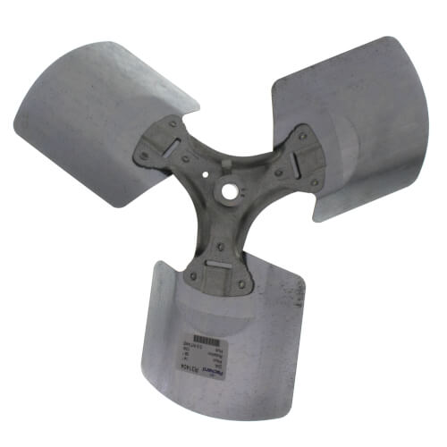 14" Galvanized Steel 3 Blade Fixed Hub Fan Blade, CW (38° Pitch)