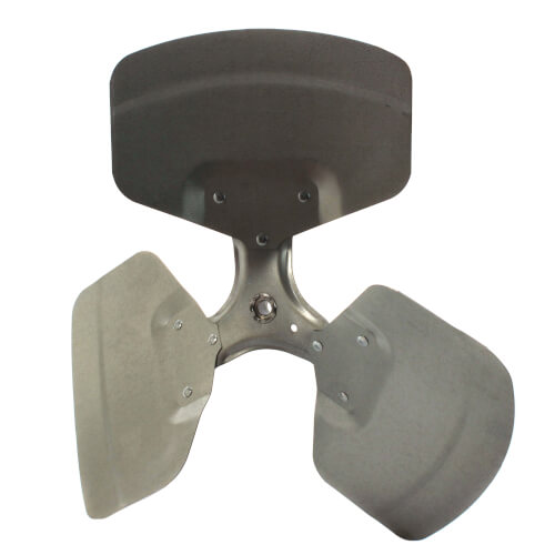 18" Galvanized Steel 3 Blade Fixed Hub Fan Blade, CW (30° Pitch)