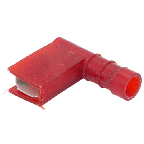 Main product image of 0.80" x 0.71" Nylon Insulated Open Top 90-Degree Flag Female Disconnect, 0.250" x 0.32" Tab, 22-18 AWG