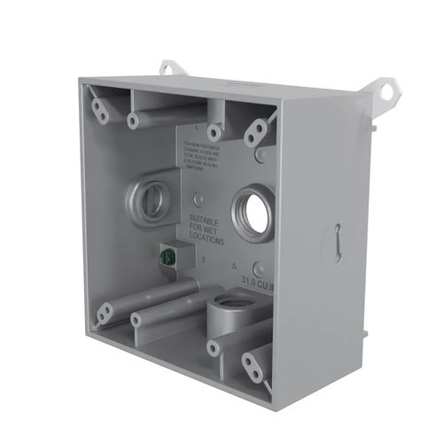 Main product image of 2-Gang Metallic Weatherproof Electrical Outlet Box, 5334-0