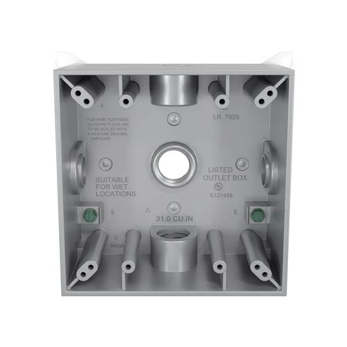 Main product image of 2-Gang Metallic Weatherproof Electrical Outlet Box, 5334-0