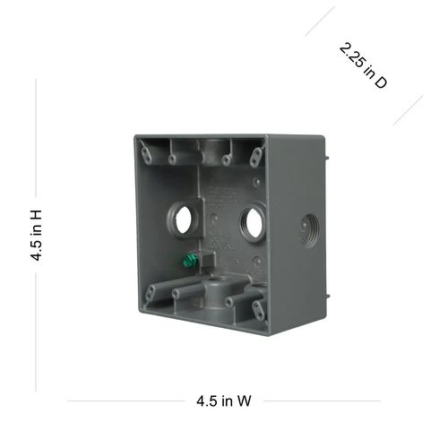Main product image of 2-Gang Weatherproof While-in-use Low Profile Electrical Box, 5338-0