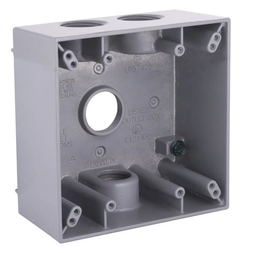 Main product image of 2-Gang 3/4" Weatherproof Box (Gray), 5343-0