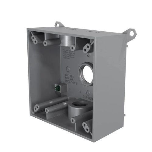 Main product image of 2-Gang 3/4" Weatherproof Box (Gray), 5343-0