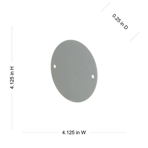Main product image of 4" Metallic Round Blank Cover, Box Mount, 5374-0