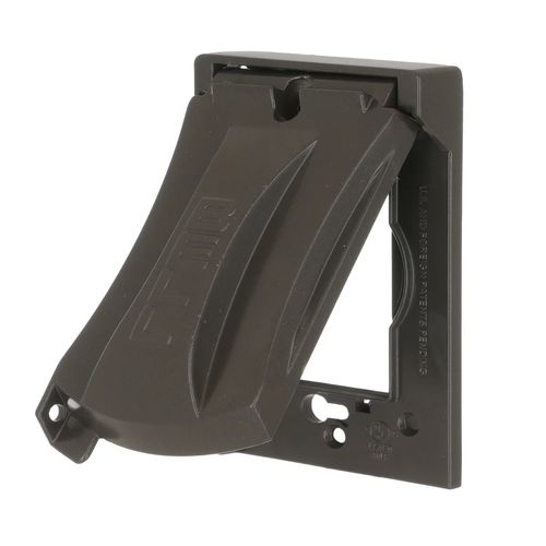 Main product image of 1-Gang Flip Metallic Heavy-Duty Weatherproof  Electrical Cover, Vertical/Horizontal, MX1050Z