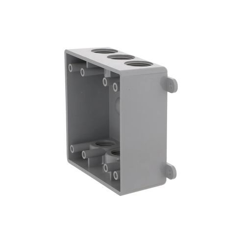 Main product image of 2-Gang Non-Metallic Weatherproof Electrical Box, PDB77550GY
