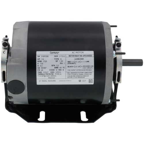 Main product image of 1/4 HP 115v Fan and Blower HVAC/R Motor, 1 PH, 1725 RPM, 48 Frame, OPEN