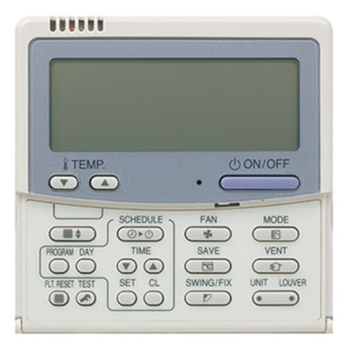 Toshiba Ductless Remote Control With Schedule Timer