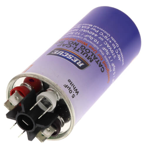 Main product image of 20 MFD RESCUE Round Multi Capacitor (440/370V)