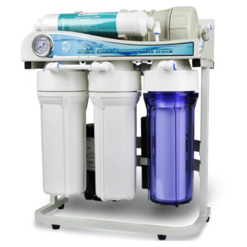 Residential and Light Commercial Tankless Reverse Osmosis Water Filter System w/ Side-Flow (500 GPD)