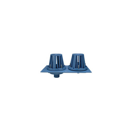 Main product image of 2" x 8-3/8" Diameter No-Hub Cast Iron Combination Roof Drain & Overflow