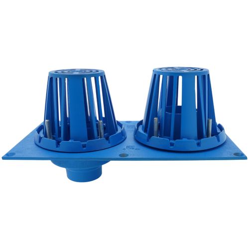 Main product image of 3" x 8-3/8" Diameter No-Hub Cast Iron Combination Roof Drain & Overflow