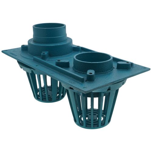 Main product image of 4" x 8-3/8" Diameter No-Hub Cast Iron Combination Roof Drain & Overflow