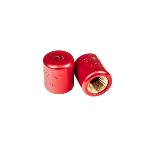 Main product image of 1/4" A2L Novent Locking Refrigerant Caps, Red (2 Pack)