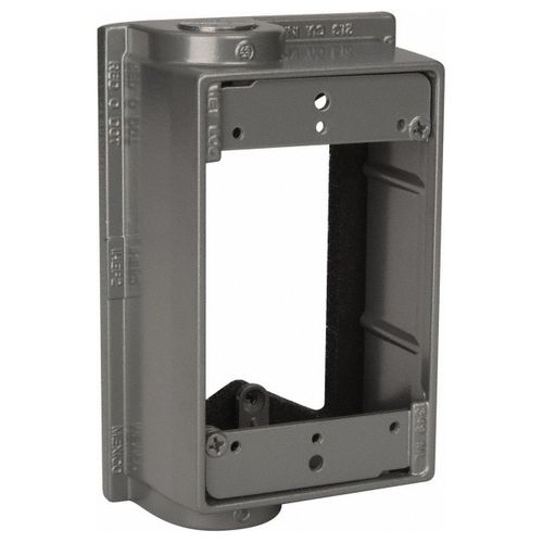 Main product image of Single Gang Flanged Extension Adapter, 1-7/8" Deep, Hub Size 1/2", 2 Outlets, 1 on Top & Bottom, IHEF2-1