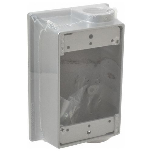 Main product image of Single Gang Flanged Extension Adapter, 1-7/8" Deep, Hub Size 3/4", 2 Outlets, 1 on Top & Bottom, IHEF2-2