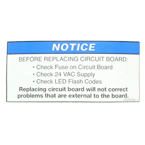 Main product image of Circuit Board Notice Label, RZ203058