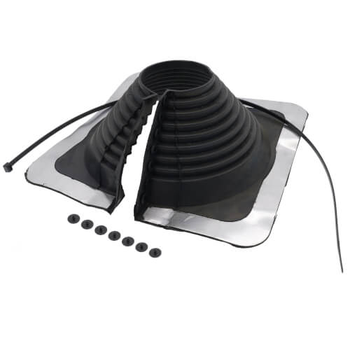Main product image of 4" to 9" Square Standard Retrofit Master Flash for Metal Roofs, Model #2 (Black EPDM)