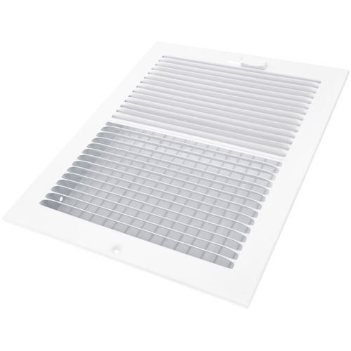 Main product image of 10" x 8" (Wall Opening Size) Sidewall/Ceiling Register w/ 1/3" Fin Spacing (White)