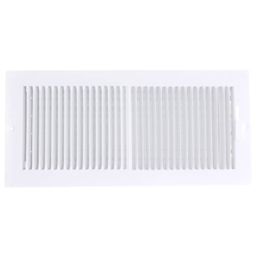 Main product image of 12" x 5" (Wall Opening Size) 2-Way Sidewall/Ceiling Register, 1/3" (White)