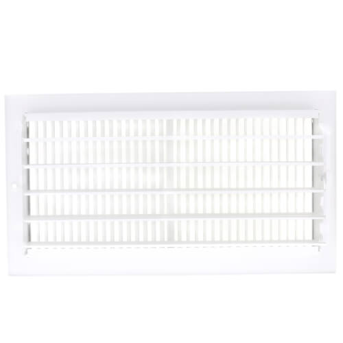 Main product image of 12" x 6" (Wall Opening Size) 2-Way Sidewall/Ceiling Register, 1/3" (White)