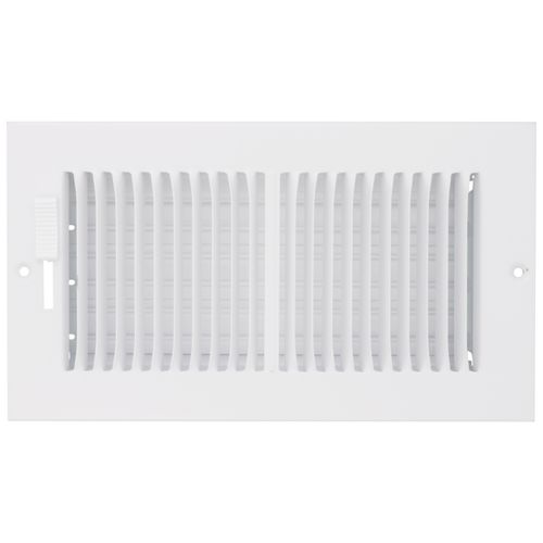 Main product image of 8" x 4" (Wall Opening Size) Sidewall/Ceiling Register w/ 1/3" Fin Spacing (White)