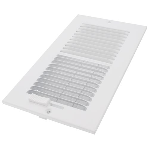 Main product image of 8" x 4" (Wall Opening Size) Sidewall/Ceiling Register w/ 1/3" Fin Spacing (White)