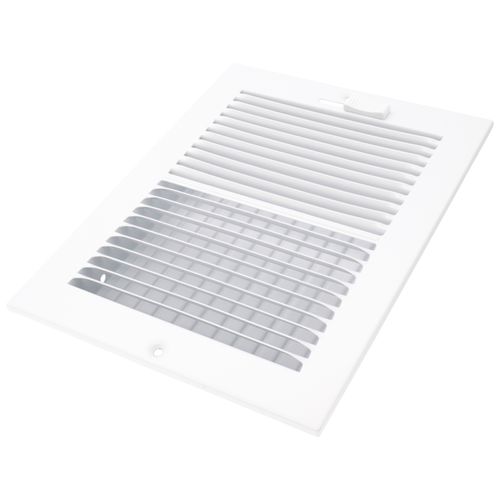 Main product image of 8" x 6" (Wall Opening Size) Sidewall/Ceiling Register w/ 1/3" Fin Spacing (White)