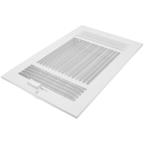 Main product image of 10" x 6" (Wall Opening Size) 3-Way Sidewall/Ceiling Register 1/3" (White)