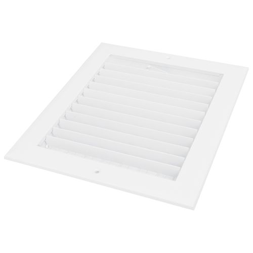 Main product image of 10" x 8" (Wall Opening Size) Aluminum Sidewall/Ceiling Register (White)