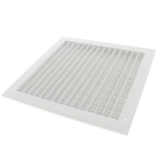 12" x 12" (Wall Opening Size) Sidewall/Ceiling Register, Adjustable (White)