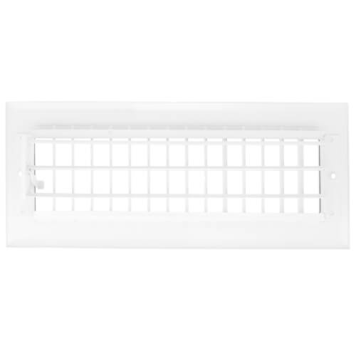 Main product image of 12" x 4" (Wall Opening Size) Sidewall/Ceiling Register, Adjustable (White)