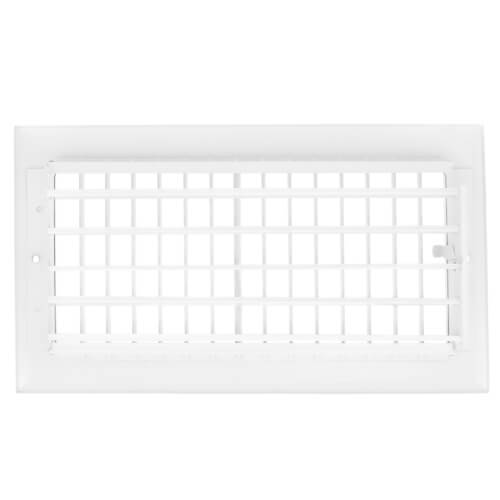 Main product image of 12" x 6" (Wall Opening Size) Sidewall/Ceiling Register, Adjustable (White)