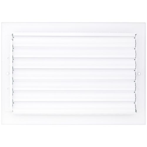 Main product image of 12" x 8" (Wall Opening Size) Aluminum Sidewall/Ceiling Register (White)
