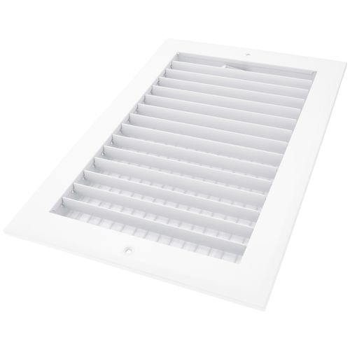 Main product image of 12" x 8" (Wall Opening Size) Aluminum Sidewall/Ceiling Register (White)