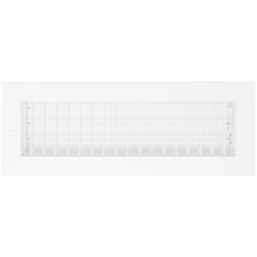 Main product image of 14" x 4" (Wall Opening Size) Aluminum Sidewall/Ceiling Register (White)