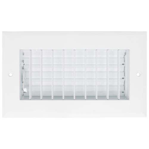 Main product image of 8" x 4" (Wall Opening Size) Aluminum Sidewall/Ceiling Register (White)