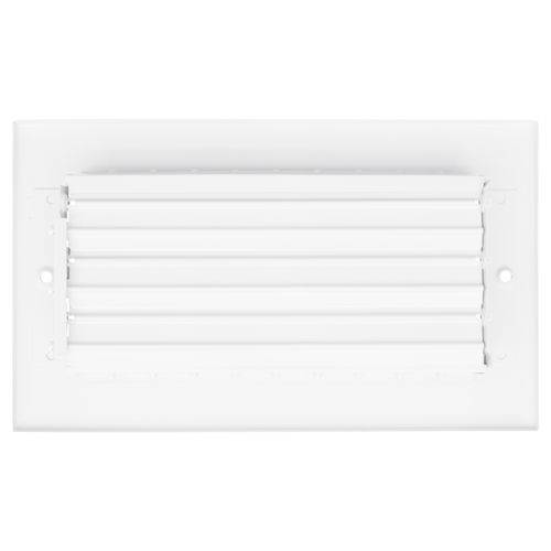 Main product image of 8" x 4" (Wall Opening Size) Aluminum Sidewall/Ceiling Register (White)