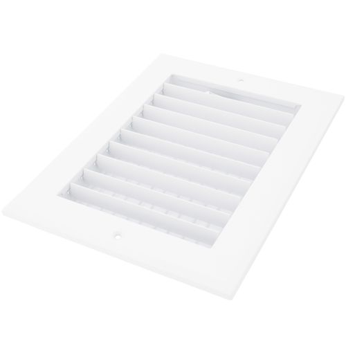 Main product image of 8" x 6" (Wall Opening Size) Aluminum Sidewall/Ceiling Register (White)