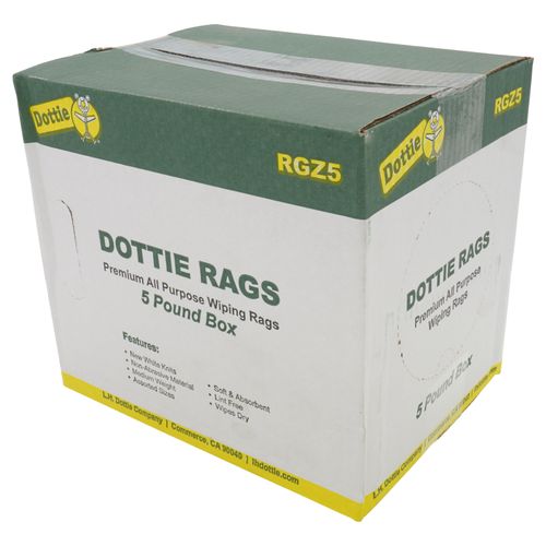 Main product image of 5 lb Box Ne Knit Rags (White)