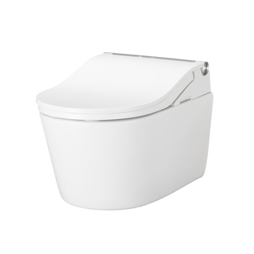Main product image of CWT4474547CMFGA#MS Washlet + Rp Wall Hung D Shape Toilet w/ RW Bidet Seat & Duofit In Wall 1.28 & 0.9 GPF Auto Dual Flush Tank System (Matte Silver)