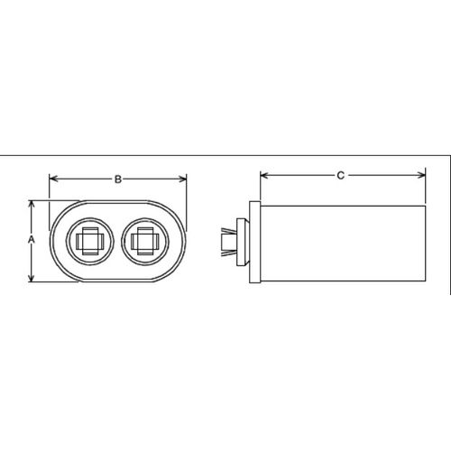 Main product image of Capacitor - 6/370 Single Oval, 43-25134-28