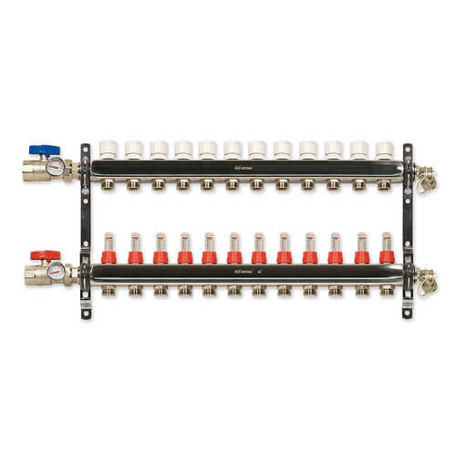 HM12 Bluefin HM12 12Loop Stainless Steel Radiant Heat Manifold