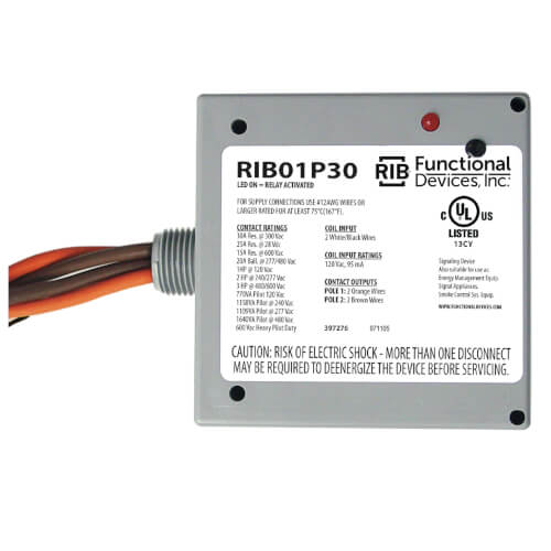 Main product image of Enclosed Relay 30 Amp DPST with 120 VAC Coil