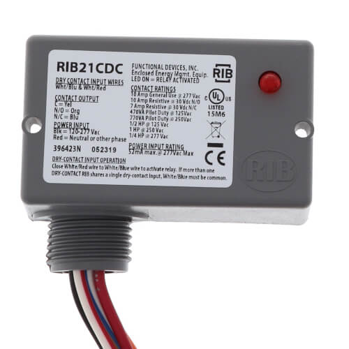 Functional Devices, Inc. RIB21CDC 10 Amp 120/277 VAC SPDT Enclosed